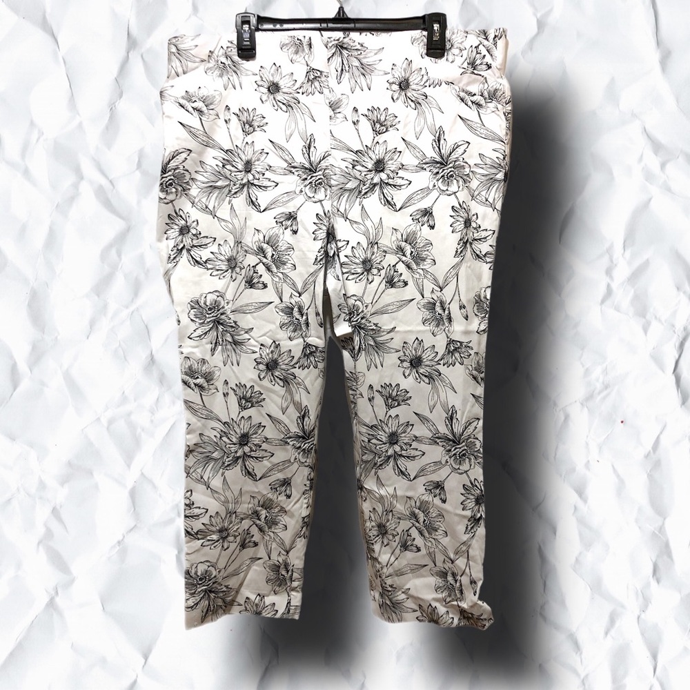 Women's IZOD Floral Slim Capri Pants Plus SZ XXL